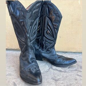 Charles David Butterfly Rodeo Western Boho Cowgirl Cowboy Boots size 6.5